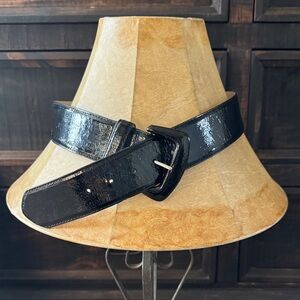 Betsey Johnson Black Patton Belt